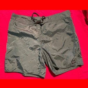 Vintage Brixton Mfg. Nylon Green Board-shorts Men's 36W L to XL size